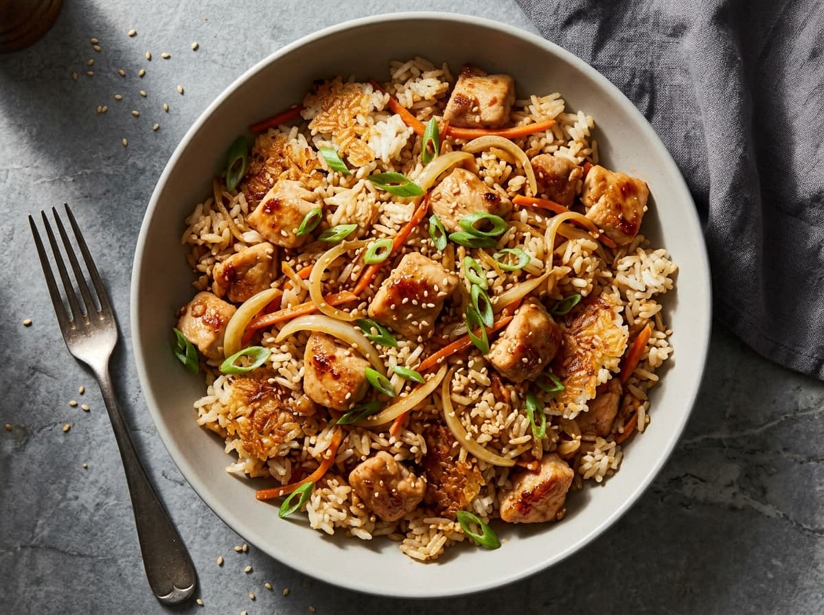 Sesame Chicken Crispy Rice