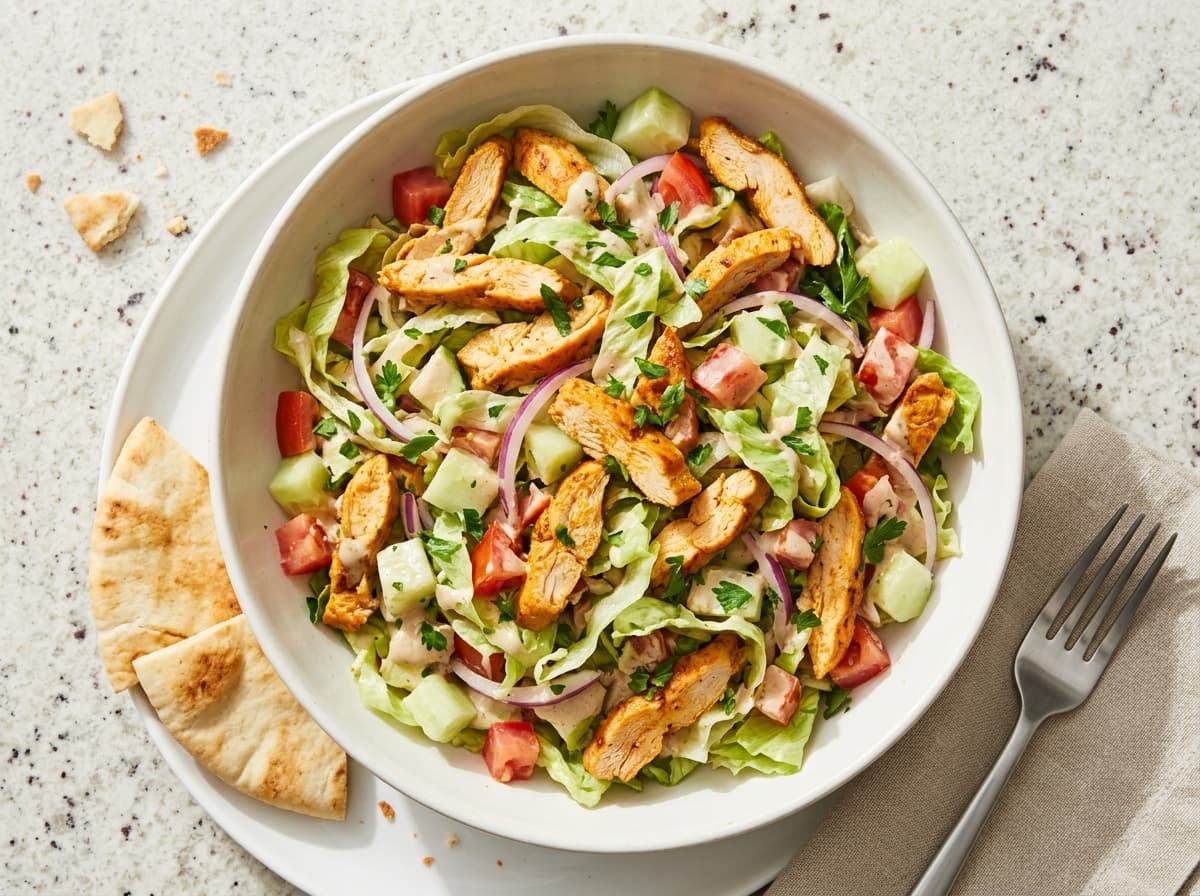 Shawarma Chicken Salad - middle_eastern dinner recipe