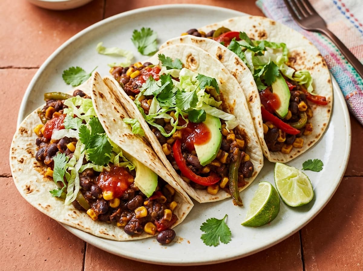 Smoky Black Bean Tacos - mexican dinner recipe