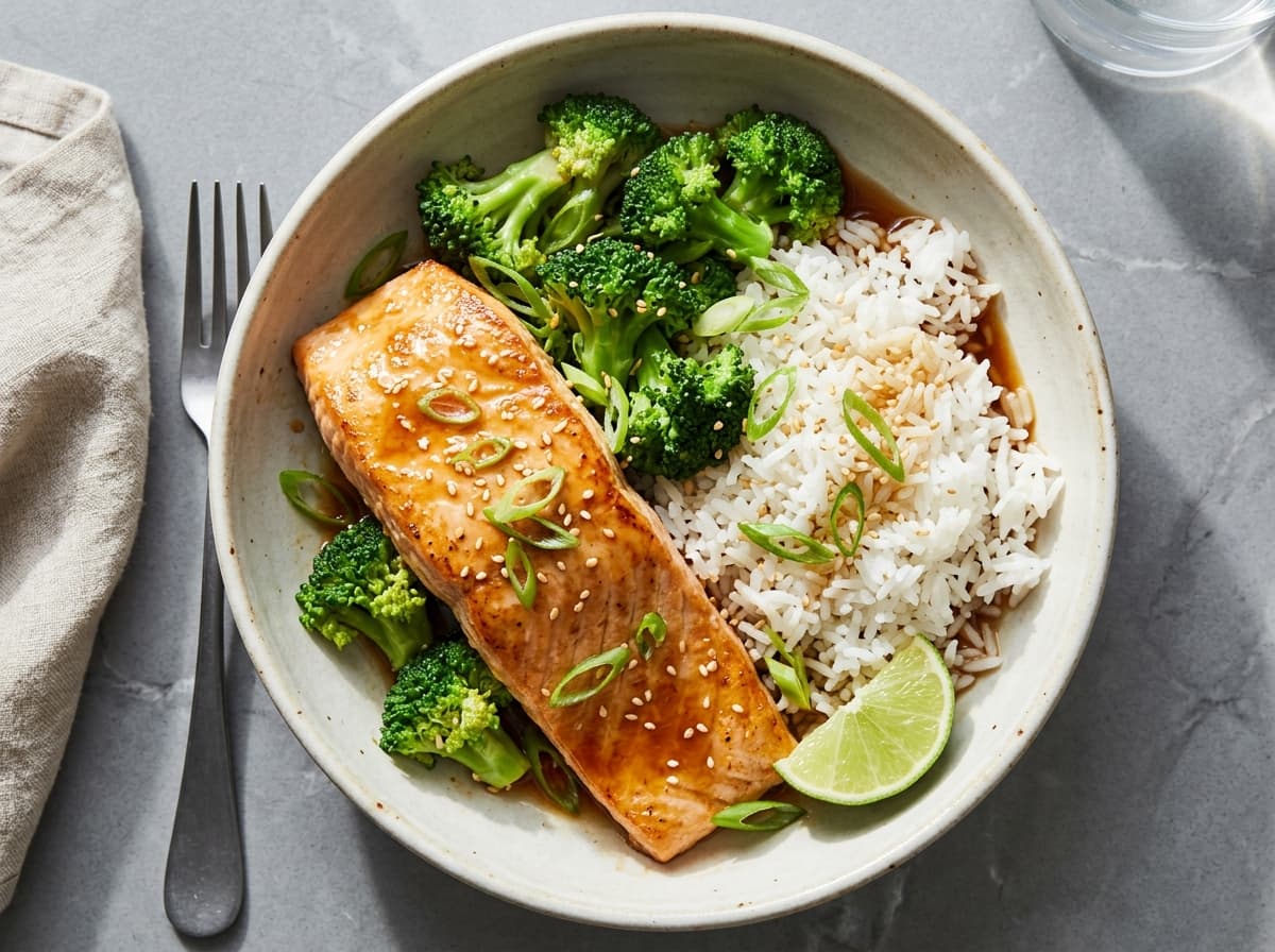 Soy Ginger Salmon & Rice
