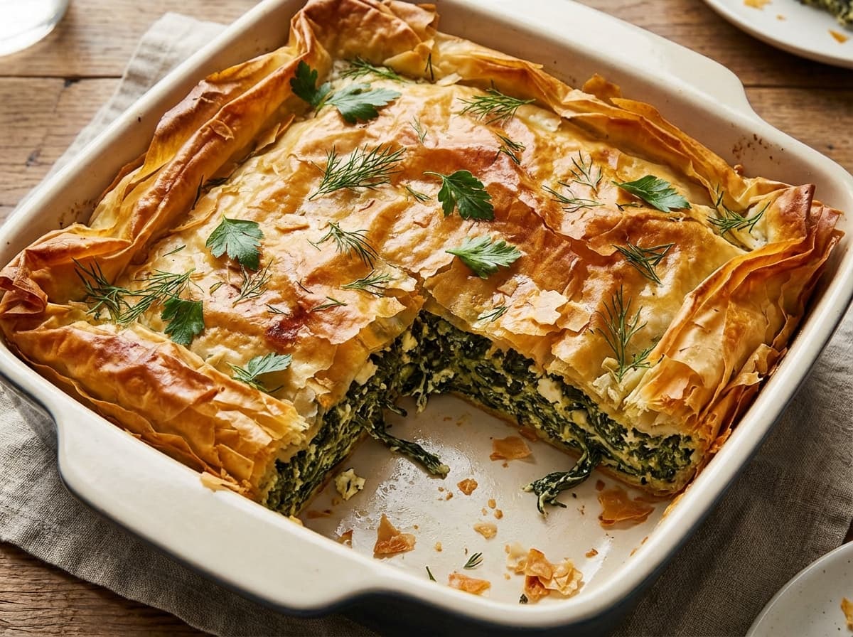 Spanakopita Pie - greek dinner recipe