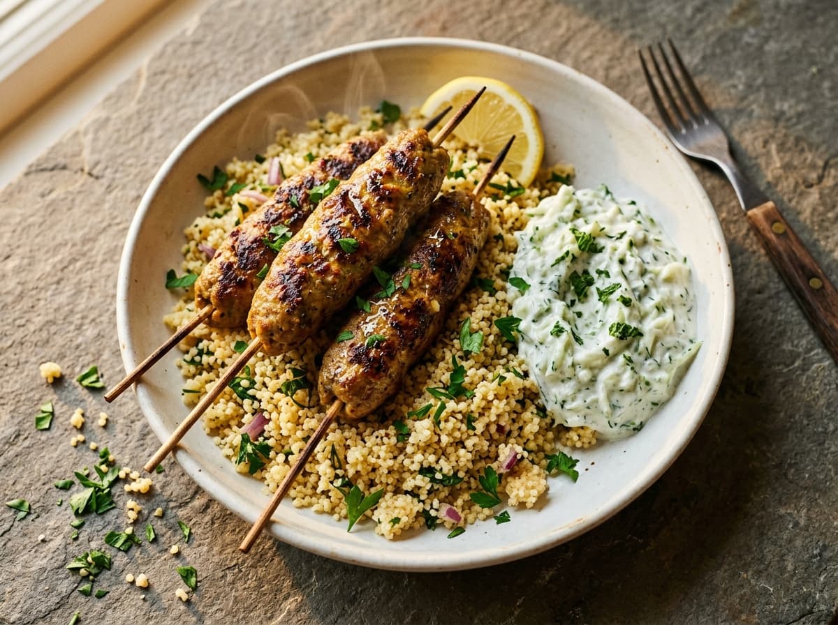Spiced Lamb Kofta Kebabs - middle_eastern dinner recipe
