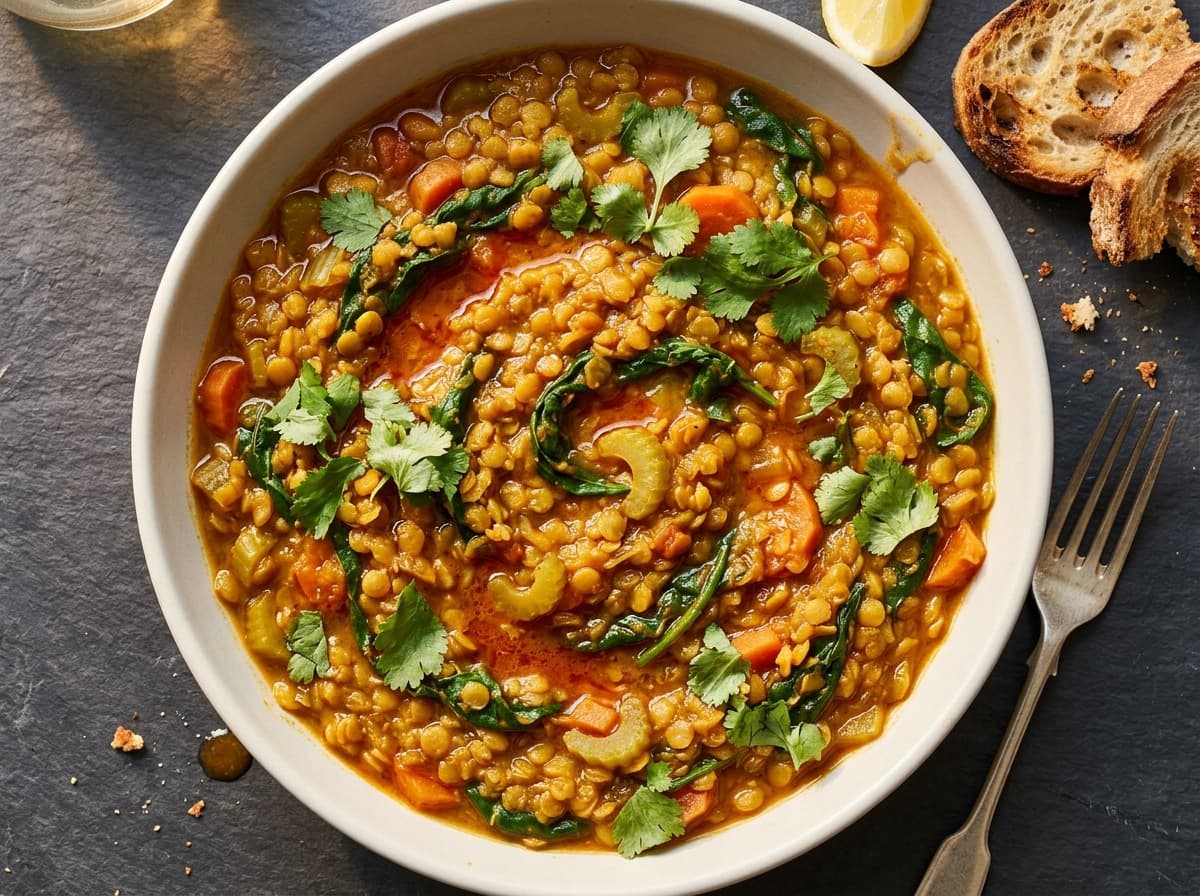 Spiced Lentil Soup - indian dinner recipe