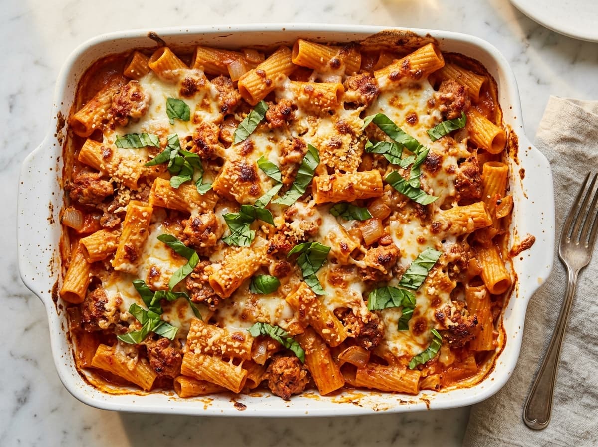 Spicy Nduja Pork Pasta Bake