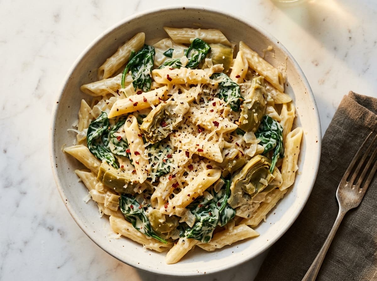 Spinach Artichoke Pasta