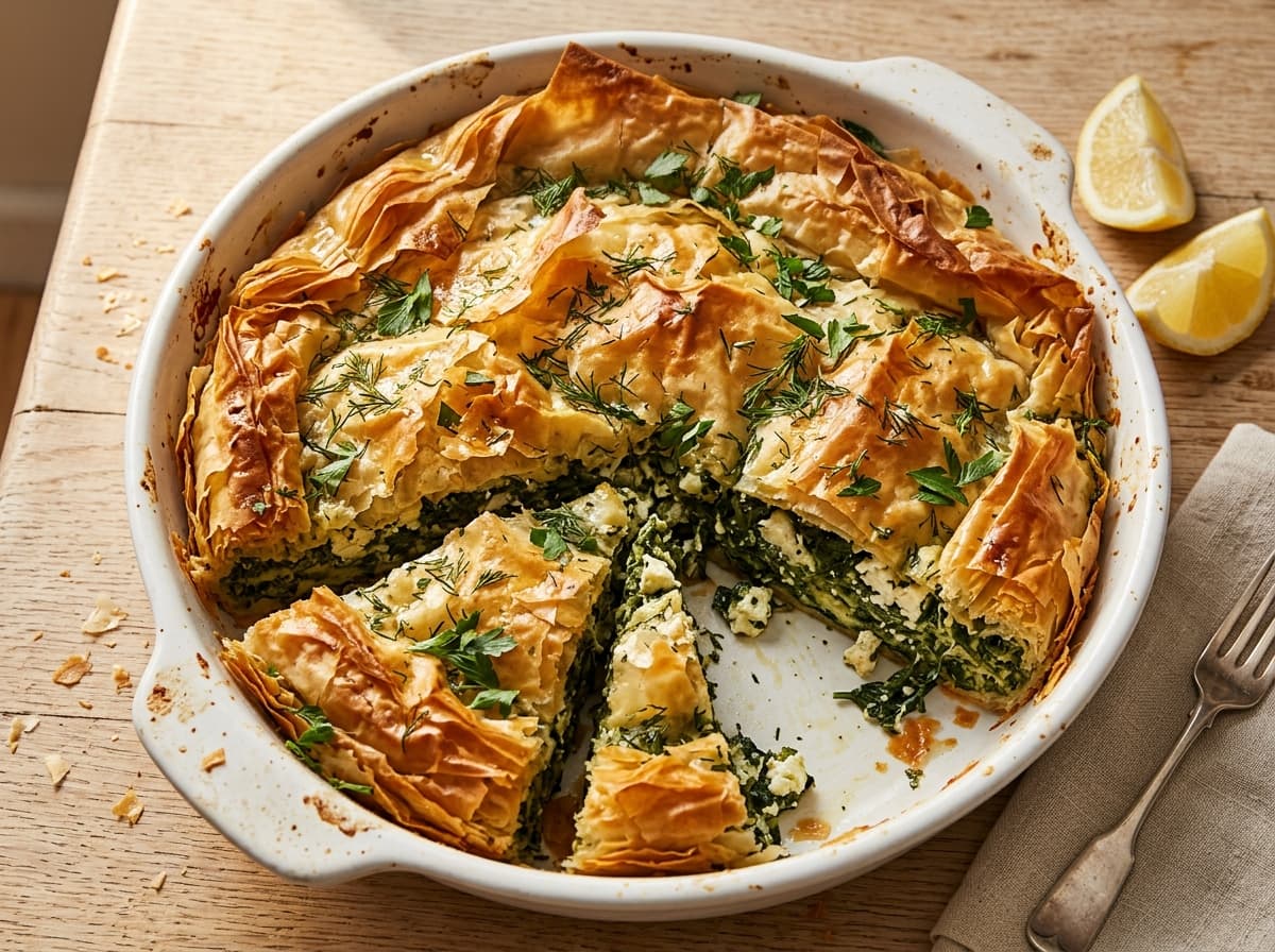 Spinach & Feta Filo Pie