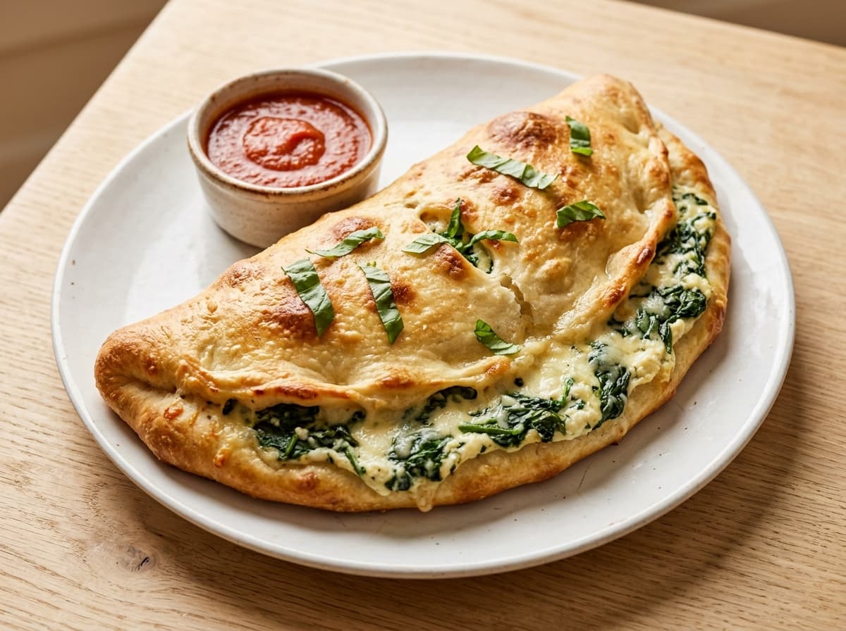 Spinach & Ricotta Calzone - italian dinner recipe
