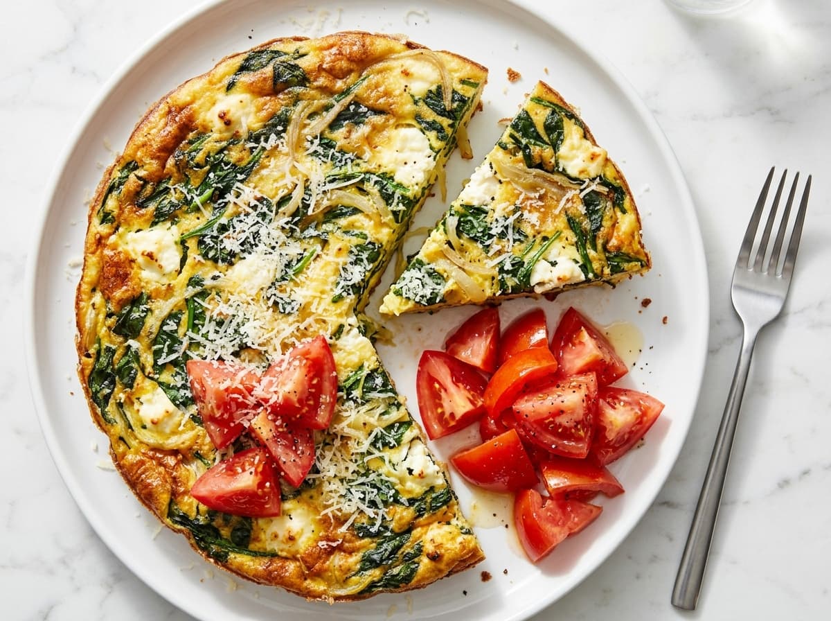 Spinach & Ricotta Frittata - italian dinner recipe