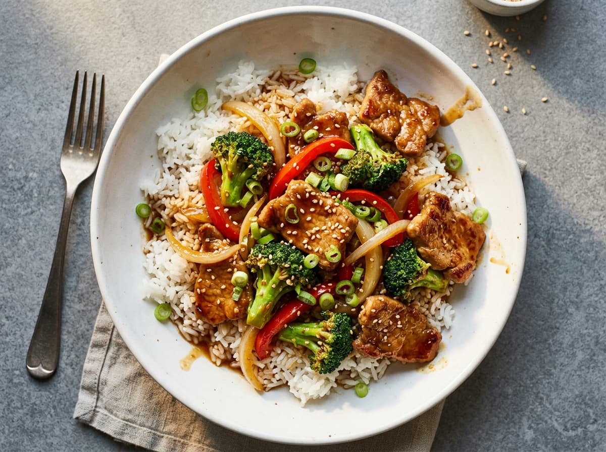 Sticky Ginger Pork Stir-Fry