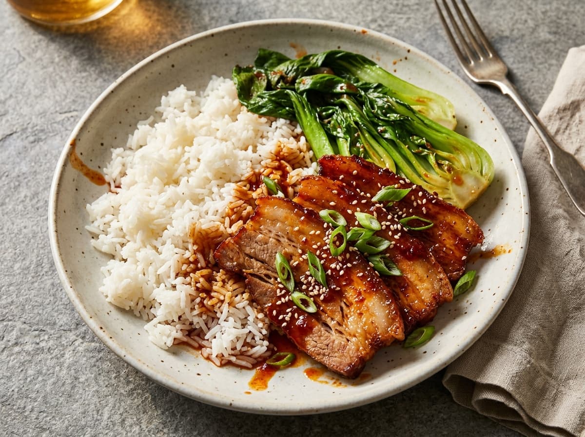 Sticky Gochujang Pork Belly & Rice