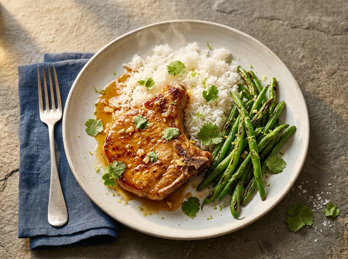 Sticky Lemongrass Pork Chops