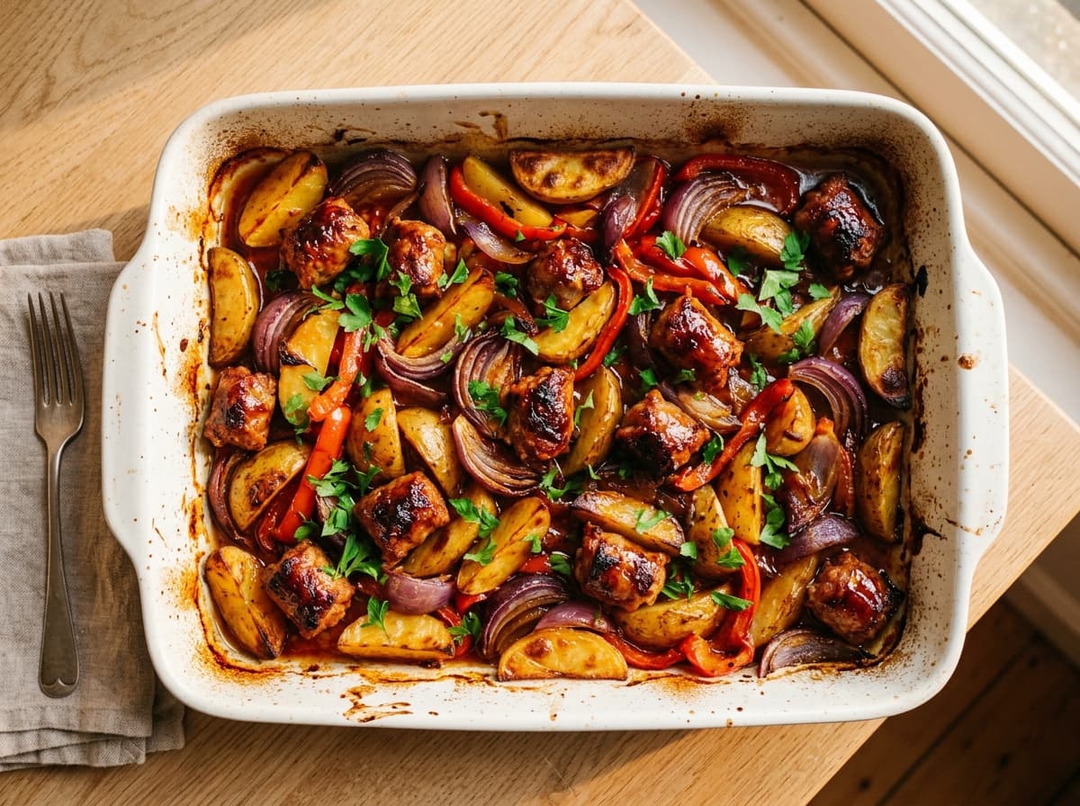 Sticky Sausage Traybake - other dinner recipe