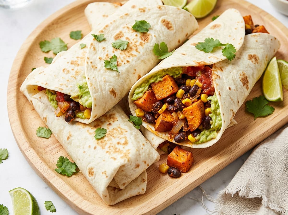 Sweet Potato Black Bean Burritos - mexican dinner recipe