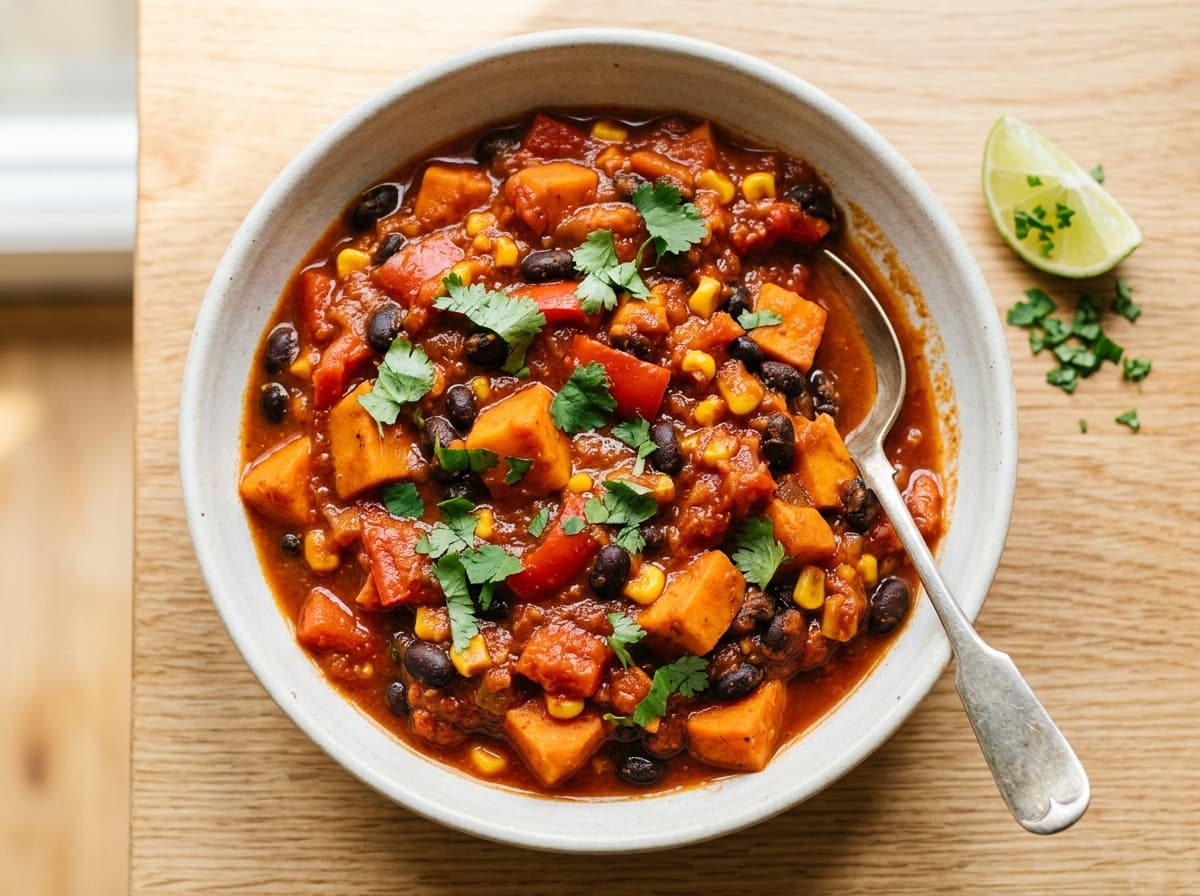Sweet Potato & Black Bean Chilli - american dinner recipe