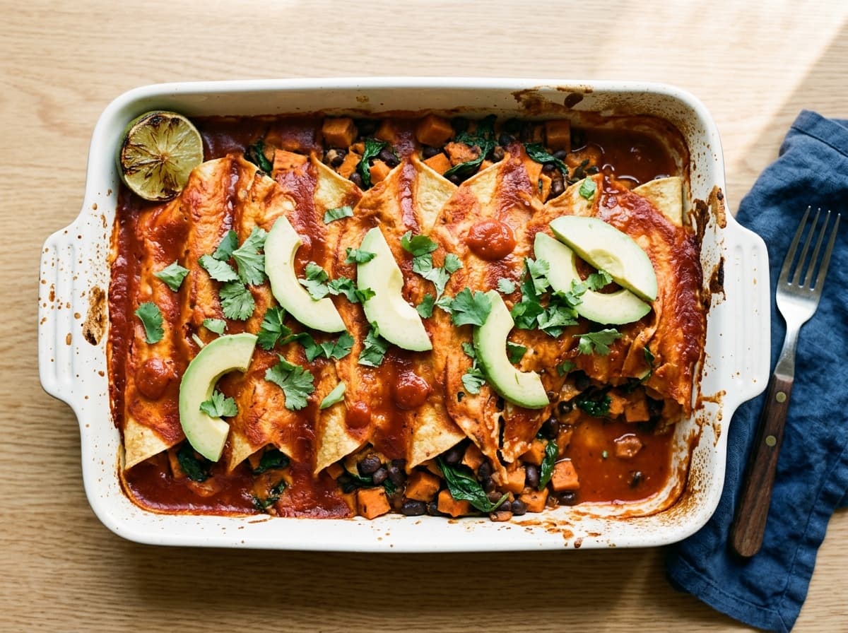 Sweet Potato & Black Bean Enchiladas