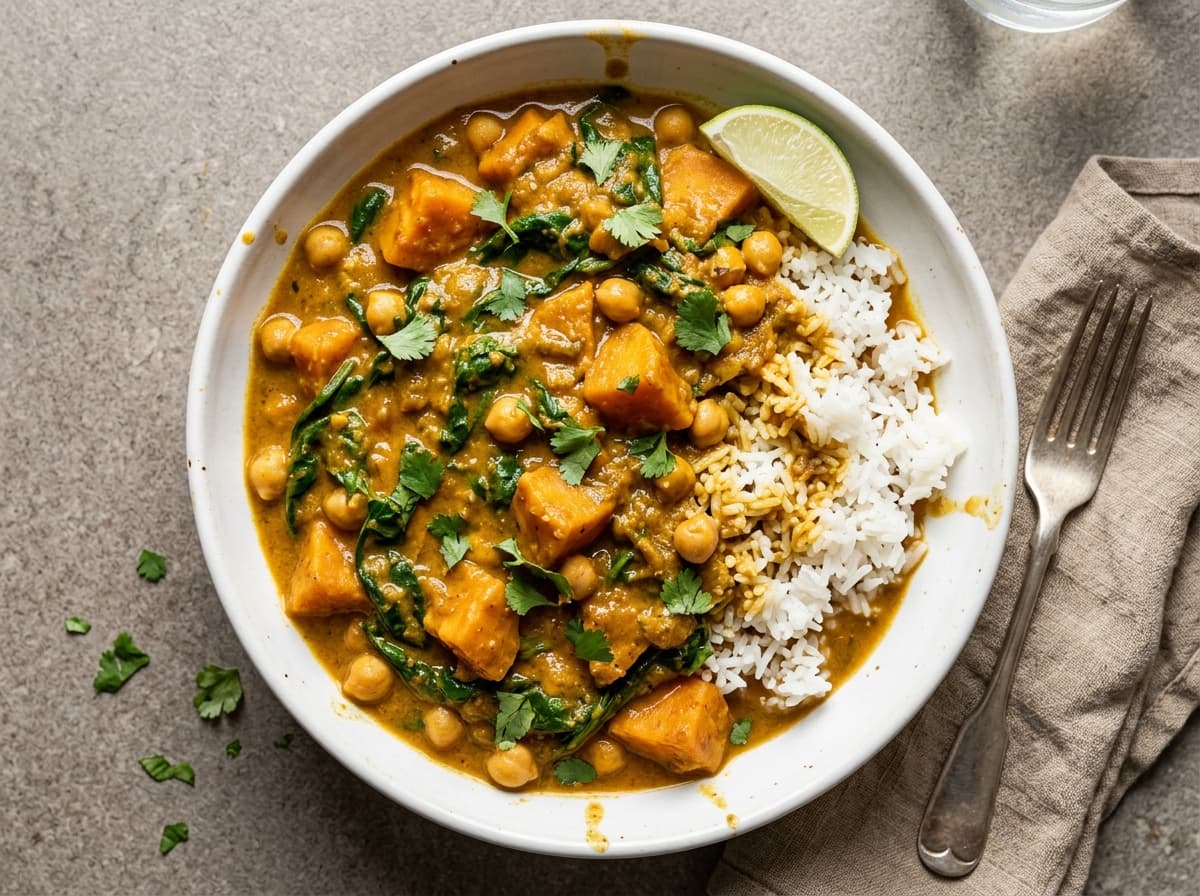 Sweet Potato Coconut Curry - asian dinner recipe