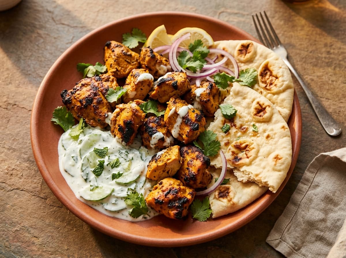 Tandoori Chicken & Naan - indian dinner recipe