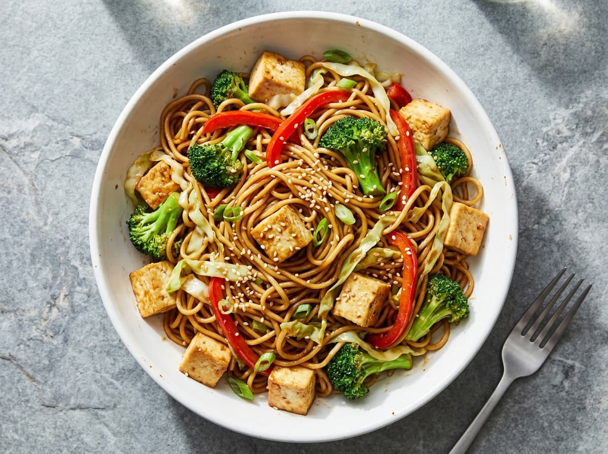 Teriyaki Tofu Vegetable Noodles