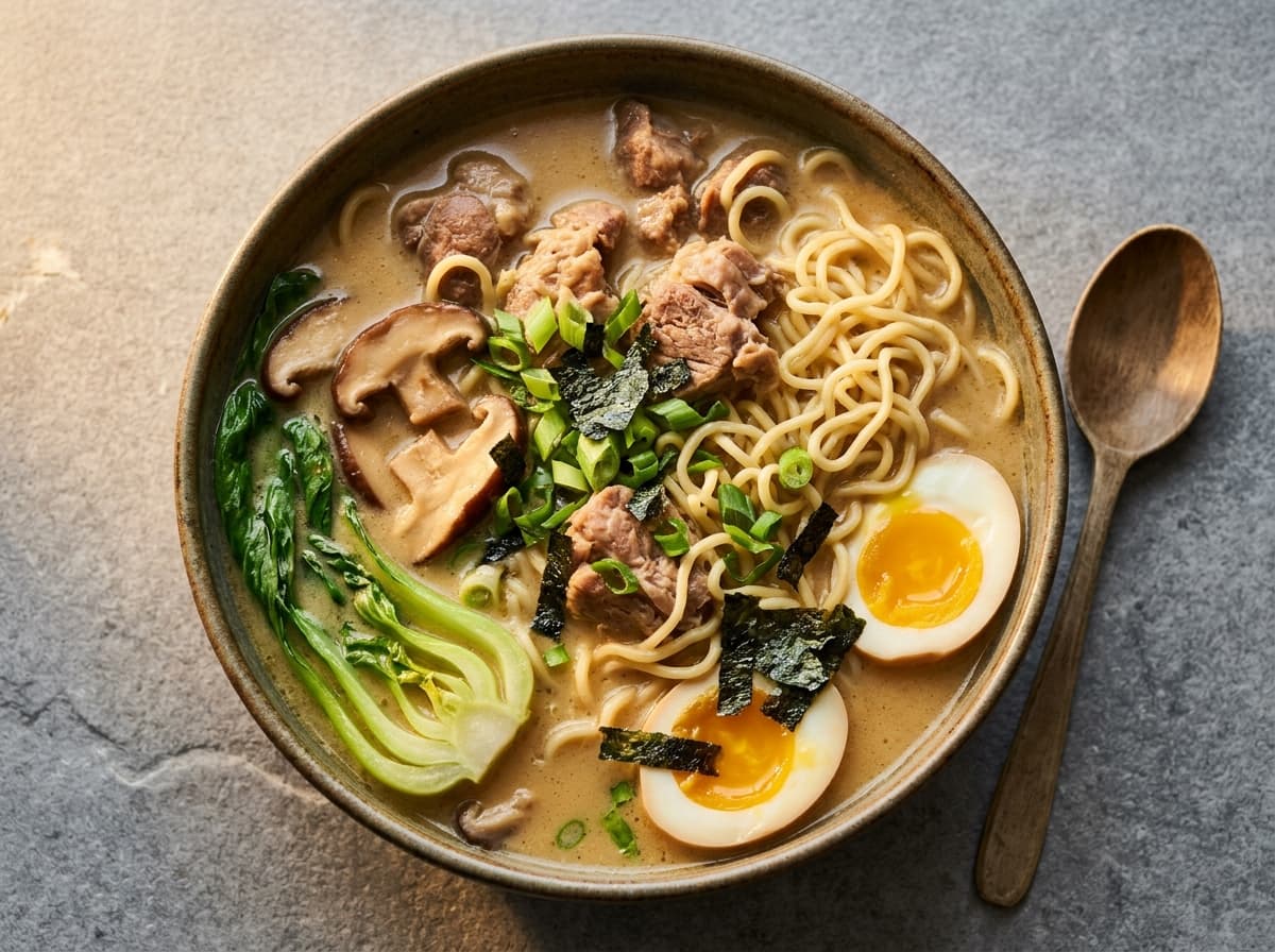 Tonkotsu-Style Pork Ramen - japanese dinner recipe