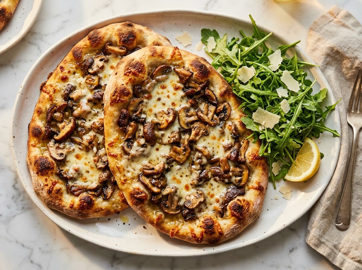 Truffle Mushroom Flatbread - italian dinner recipe