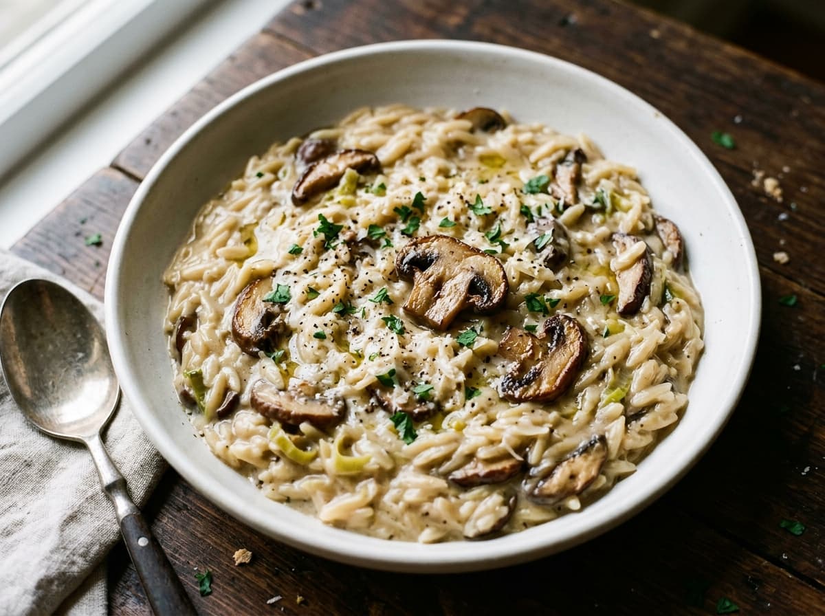 Truffle Mushroom Orzo Risotto