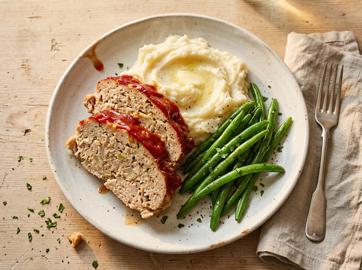 Turkey Meatloaf & Mash - american dinner recipe