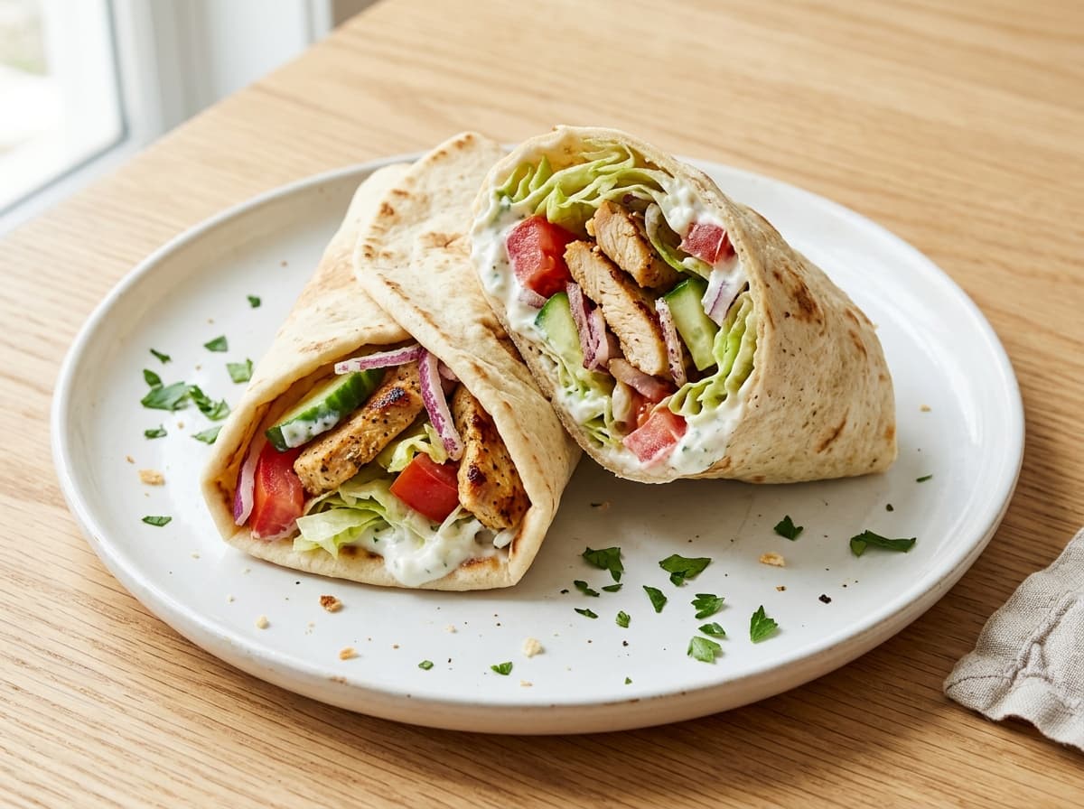 Turkey Souvlaki Wrap - greek dinner recipe