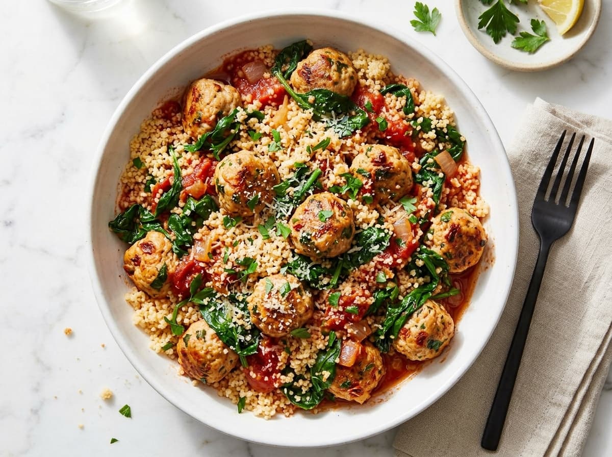 Turkey & Sundried Tomato Meatballs - mediterranean dinner recipe