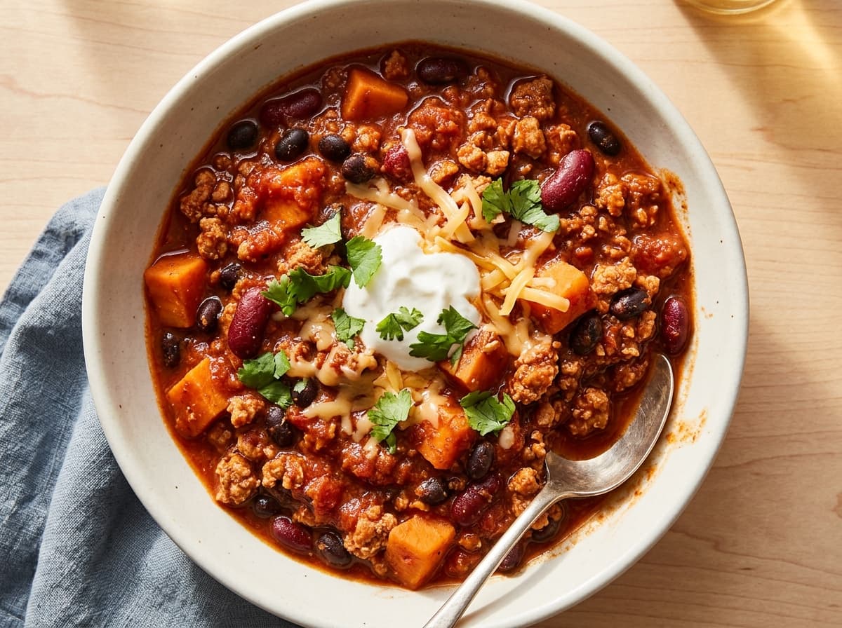 Turkey & Sweet Potato Chili - mexican dinner recipe