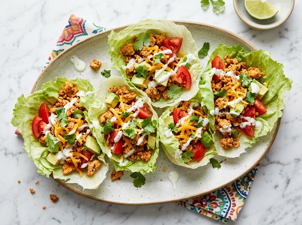 Turkey Taco Lettuce Wraps - mexican dinner recipe