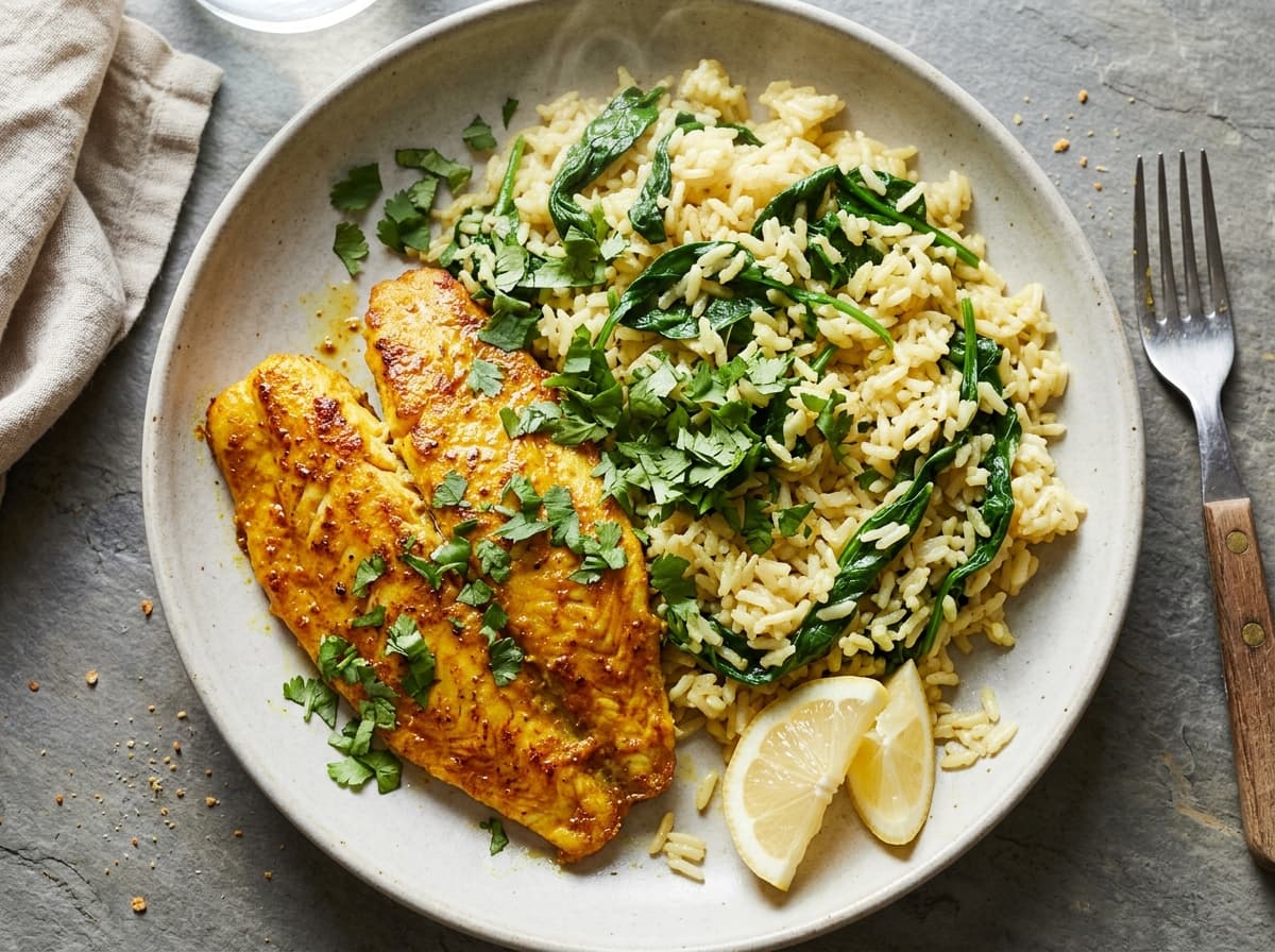 Turmeric Fish & Coconut Rice