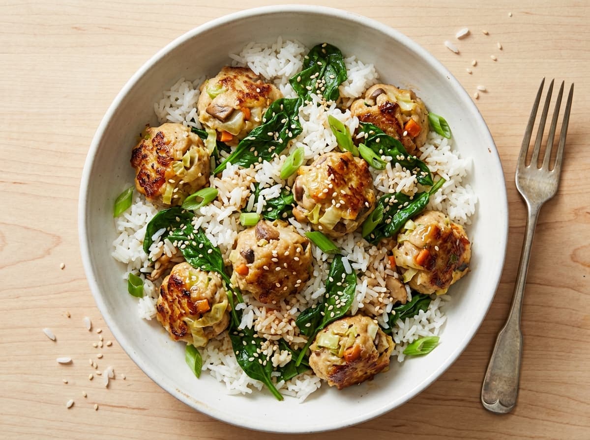 Vegetable Gyoza Meatballs - japanese dinner recipe