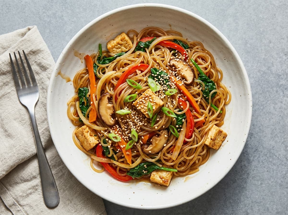 Vegetable Japchae - korean dinner recipe