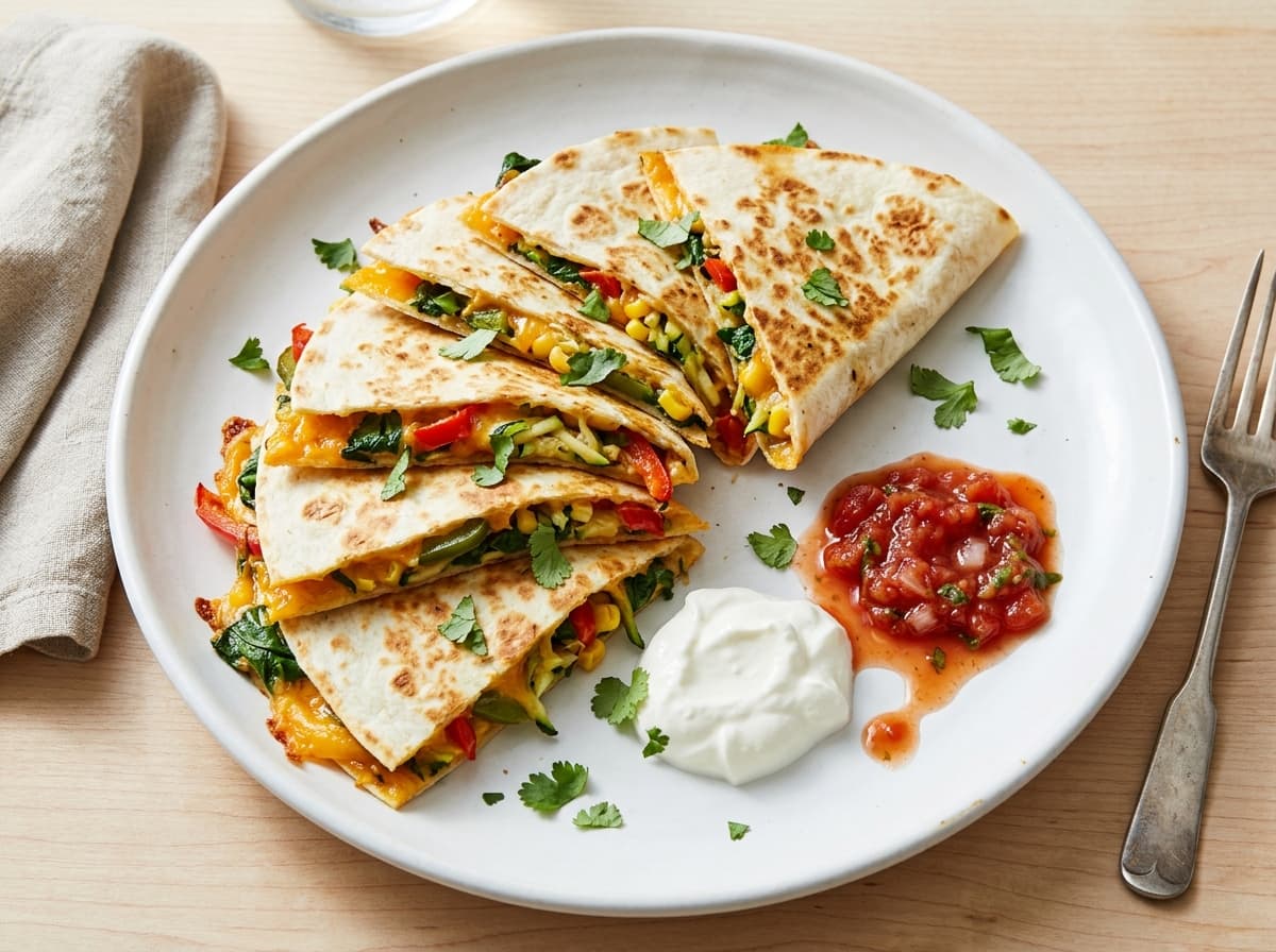 Vegetable Quesadillas - mexican dinner recipe