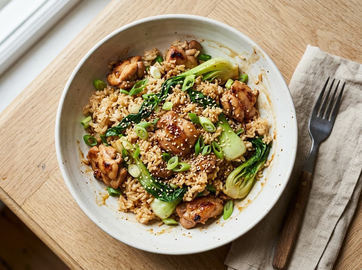 Yakitori Chicken & Rice - japanese dinner recipe