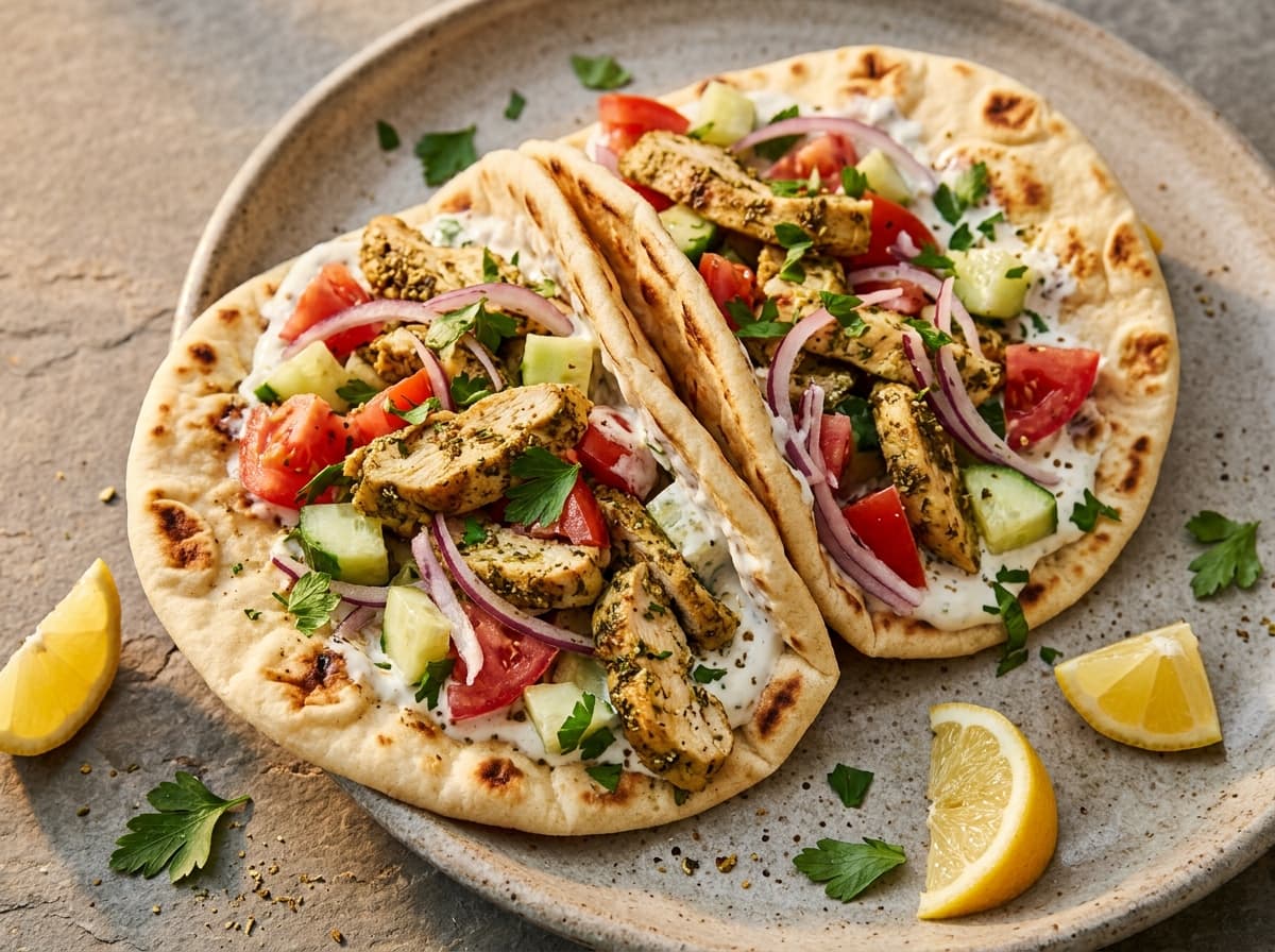 Za'atar Chicken Flatbread - middle_eastern dinner recipe